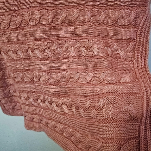 Ralph Lauren Sz M 3D Cable Knit Rouge  Cotton & Viscose Boat Neck Sweater Top - Picture 5 of 6